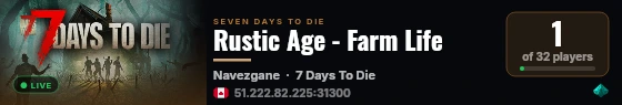 Rustic Age - Farm Life live status badge