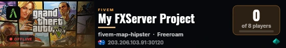 My FXServer Project live status badge