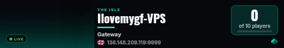 Ilovemygf-VPS live status badge