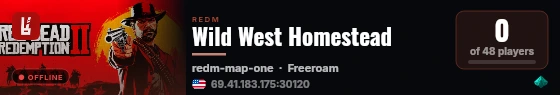 Wild West Homestead live status badge