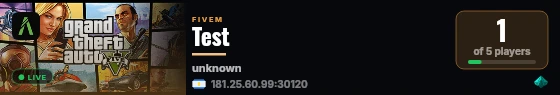 Test live status badge