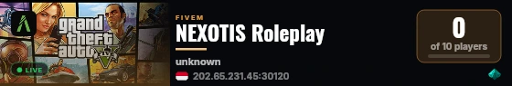 NEXOTIS Roleplay live status badge