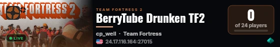 BerryTube Drunken TF2 live status badge