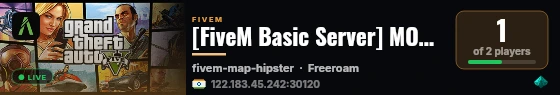 [FiveM Basic Server] MONSTER live status badge