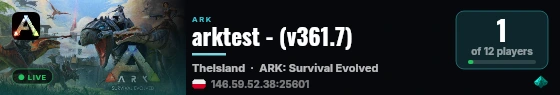 arktest - (v361.7) live status badge
