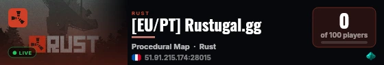 [EU/PT] Rustugal.gg live status badge