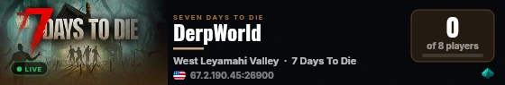 DerpWorld live status badge