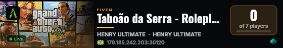 Taboão da Serra - Roleplay em São Paulo live status badge