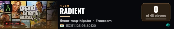 RADIENT live status badge
