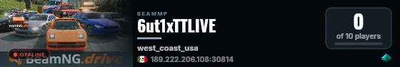6ut1xTTLIVE live status badge