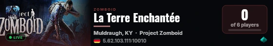 La Terre Enchantée live status badge
