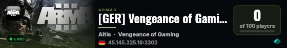 [GER] Vengeance of Gaming | RP | GPS System | www.vogaming.de live status badge