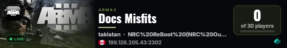 Docs Misfits live status badge