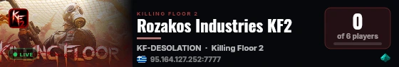 Rozakos Industries KF2 live status badge