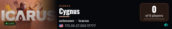 Cygnus live status badge
