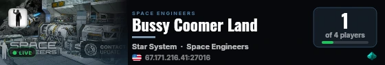 Bussy Coomer Land live status badge