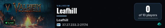 Leafhill live status badge