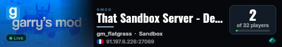 That Sandbox Server - Dev Server live status badge