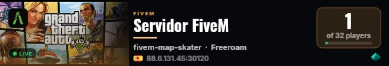 Servidor FiveM live status badge