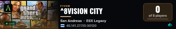^8VISION CITY live status badge