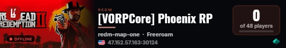 [VORPCore] Phoenix RP live status badge
