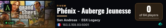 Phénix - Auberge Jeunesse live status badge