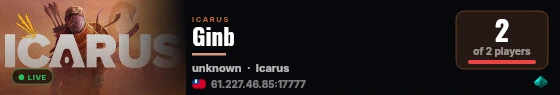 Ginb live status badge