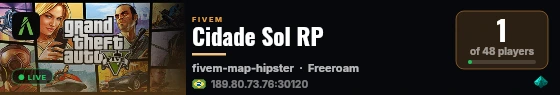 Cidade Sol RP live status badge