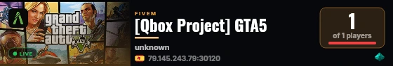 [Qbox Project] GTA5 live status badge