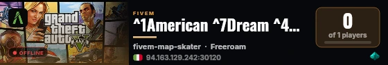 ^1American ^7Dream ^4RP live status badge