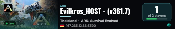 Evilkros_HOST - (v361.7) live status badge