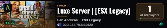 Luxe AUS | [ESX Enhanced] live status badge