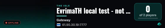 EvrimaTH local test - not open live status badge