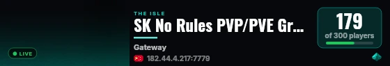 SK No Rules PVP/PVE Growth live status badge