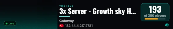 3x Server - Growth sky High AI live status badge