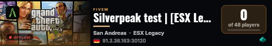 Silverpeak test | [ESX Legacy] live status badge
