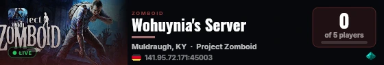 Wohuynia's Server live status badge
