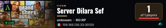 Server Dilara Sef live status badge
