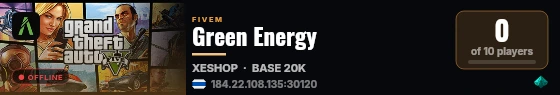 Green Energy live status badge