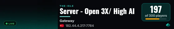Server - Open 3X/ High AI live status badge