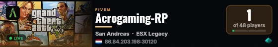 Acrogaming-RP live status badge
