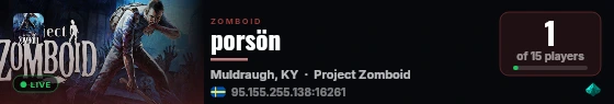 porsön live status badge