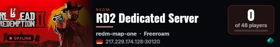 RD2 Dedicated Server live status badge