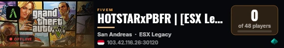 HOTSTARxPBFR | [ESX Legacy] live status badge