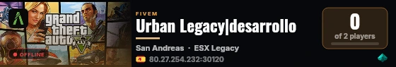 Urban Legacy|desarrollo live status badge