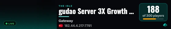 gudao Server 3X Growth LOW RULES2# live status badge