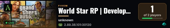 World Star RP | Development live status badge