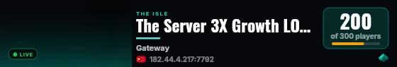 The Server 3X Growth LOW RULES1# live status badge
