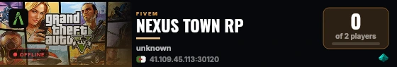 NEXUS TOWN RP live status badge