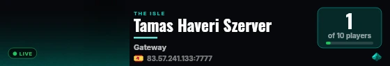 Tamas Haveri Szerver live status badge